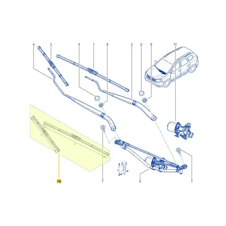 Orig. Renault Scheibenwischerbl&auml;tter Satz 288902078r