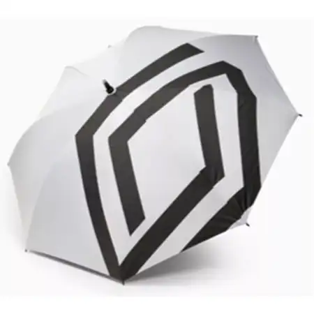 Orig. Renault Golf Regenschirm wei&szlig; mit schwarzer Rhombe 7711948739