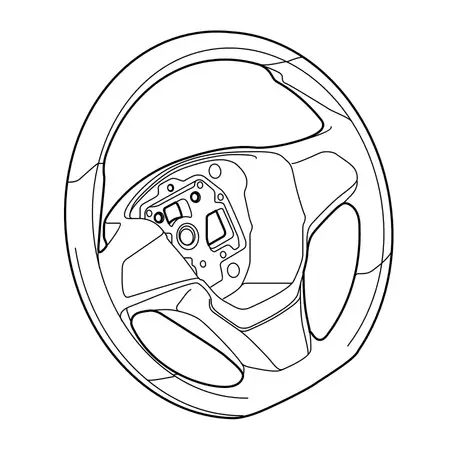 Orig. Toyota Lederlenkrad F&uuml;r Airbag