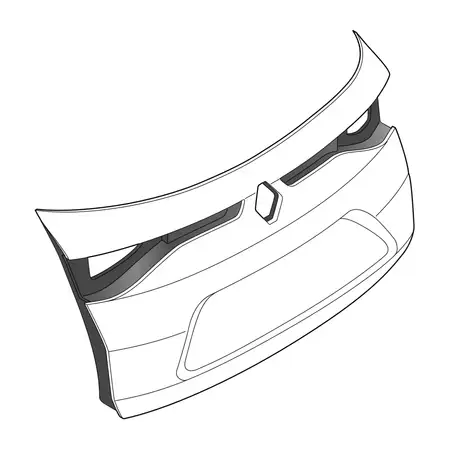 Orig. Renault Abdeckung Heckdeckel/heckt&uuml;r/heckklappe 901529849r