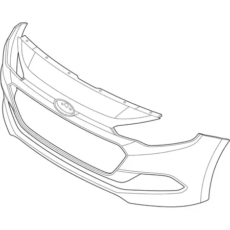 Orig. Hyundai Stossf&auml;nger Verkleidung 86510c8000