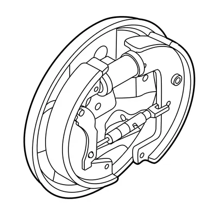 Orig. Renault Bremsankerplatte Mit Bremsbacken Satz 440207408r