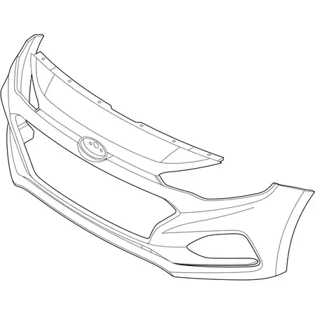 Orig. Hyundai Stossf&auml;nger Verkleidung 86510c8aa0