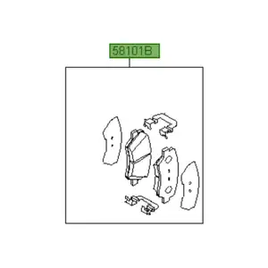 Orig. Hyundai Bremsklotzsatz 58101a6a00