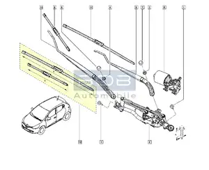 Orig. Renault Scheibenwischerblatt 288908334r