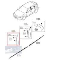 Orig. Mazda Fensterzierleiste Hinten (t&uuml;r Vorn) Dfr750m10a