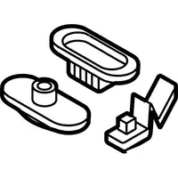 Orig. Renault Satz Distanzbl&ouml;cke Frontscheibe 727253922r