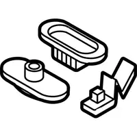 Orig. Renault Satz Distanzbl&ouml;cke Frontscheibe 727257851r