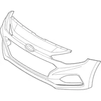 Orig. Hyundai Stossf&auml;nger Verkleidung 86510c8aa0