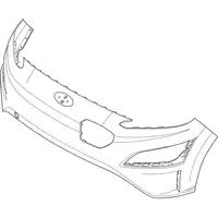 Orig. Hyundai Stossf&auml;nger Verkleidung Oben 86510ddab0